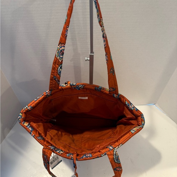 NWT Vera Bradley. Manor Paisley Quilted Tote Bag - Orange - Picture 5 of 14